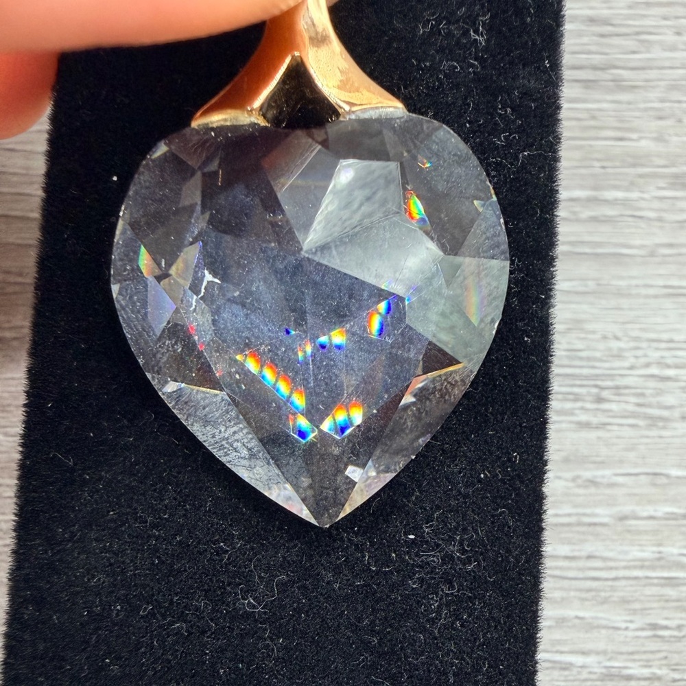 Heart-Shaped Crystal Pendant